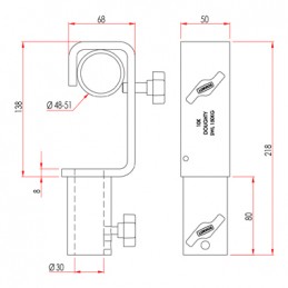 TV Hook Clamp, 150kg | galvanisé