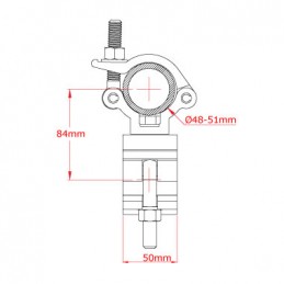 Lightweight 90 deg Fixed Coupler, 500kg | noir