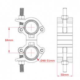 Lightweight Parallel Coupler, 500kg | aluminium poli