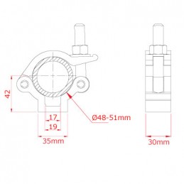 Slimline Lightweight Clamp, 300kg | aluminium poli