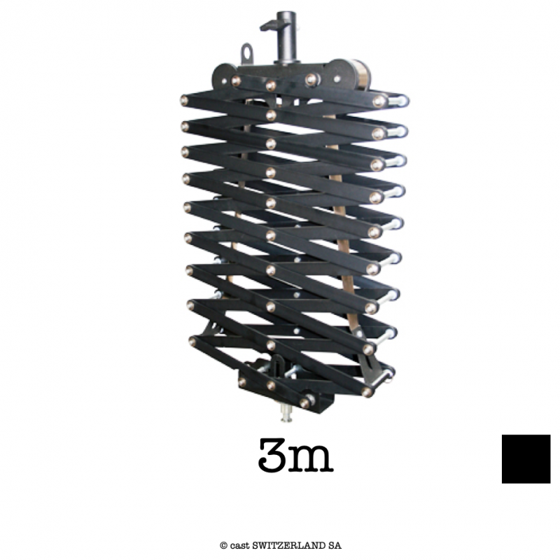 Pantograph 3-Spring 16mm Spigot, 3m, 3-15kg | schwarz