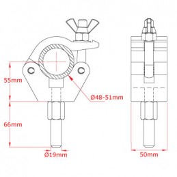 Little Tom Clamp, 50kg | aluminium poli