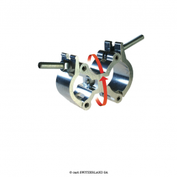 Mammoth 50mm «» 60mm Swivel Coupler, 500kg | aluminium poliert