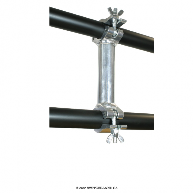 Parallel Pipe to Pipe Coupler - 1000mm, 200kg | aluminium poliert