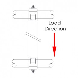 Parallel Pipe to Pipe Coupler - 1000mm, 200kg | aluminium poli