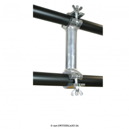 Parallel Pipe to Pipe Coupler - 500mm, 200kg | aluminium poliert