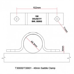 Saddle Clamp 38mm, 150kg | galvanisé