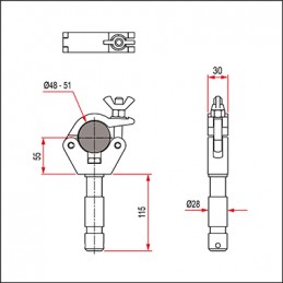 Slimline Big Ben Clamp, 200kg | aluminium poli