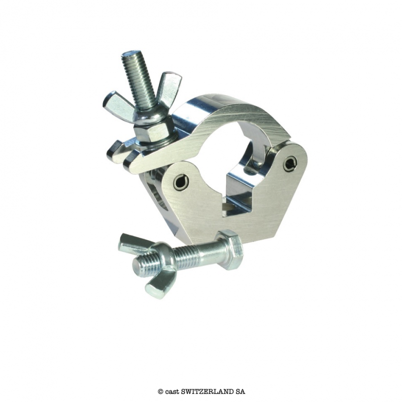 Slimline Hook Clamp, 750kg | aluminium poliert