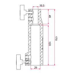 Socket Adapter Female 16mm «» Female 29mm | noir