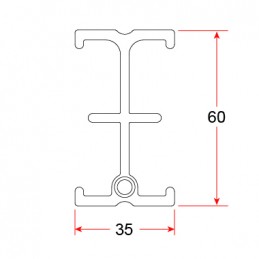 Studio Rail 60 Straight | noir, 200cm