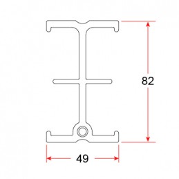 Studio Rail 80 Straight 4.0m | Aluminium bruux, 400cm