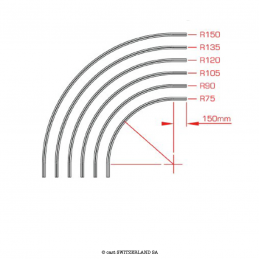 Studio Rail 80 Curve 90° R150 | Aluminium roh