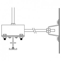 Studio Rail 60 - Double Suspension Bracket mit Wall Fixing, 100kg | schwarz