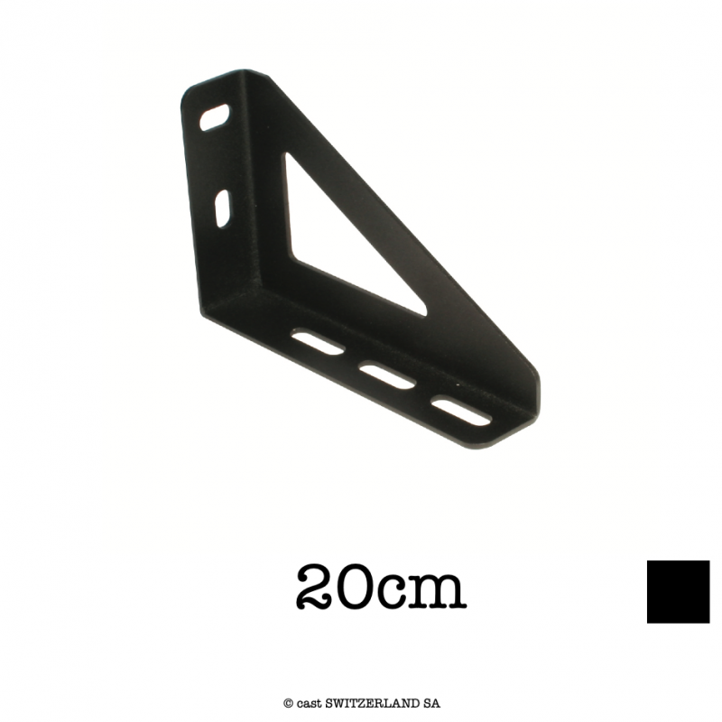 Studio Rail 60 Slotted Wall Bracket, 25kg | noir, 20cm