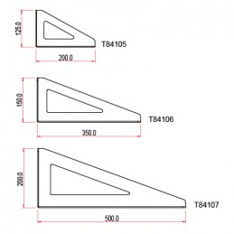 Studio Rail 60 Slotted Wall Bracket, 25kg | noir, 20cm