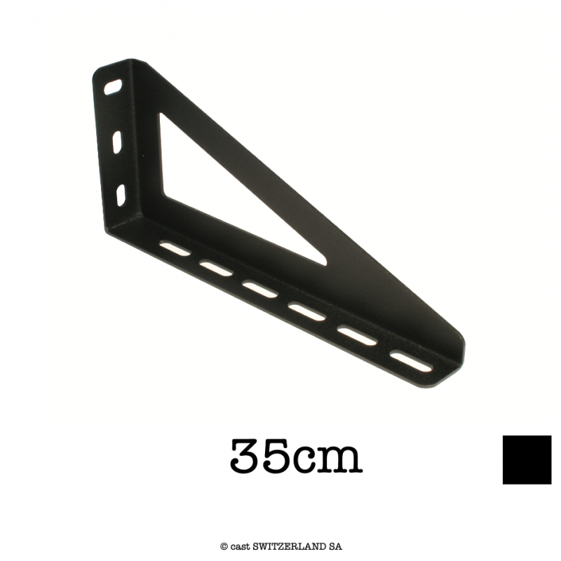 Studio Rail 60 Slotted Wall Bracket, 25kg | noir, 35cm