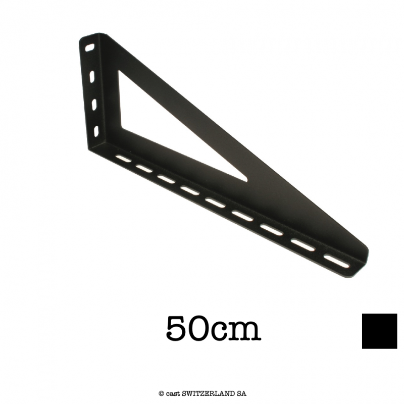Studio Rail 60 Slotted Wall Bracket, 25kg | noir, 50cm