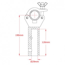 TV Quick Clamp, 100kg | aluminium poliert | VE 32