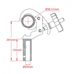 Slimline Quick Trigger TV Clamp, 100kg | aluminium poli | UE 32