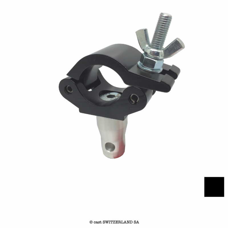 Weld Base Clamp avec Half Connector, 100kg | noir