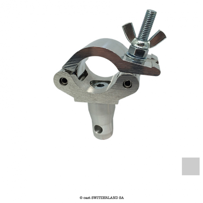 Weld Base Clamp mit Half Connector, 100kg | silber