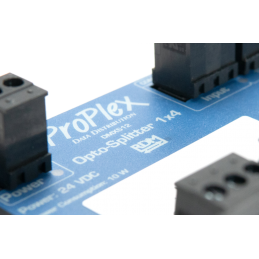 RDM-Opto-Splitter 1x4 DIN Rail | bleu