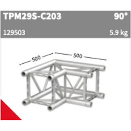 TPM29S-C204 Coin 2-voies 120° | argent, 50cm