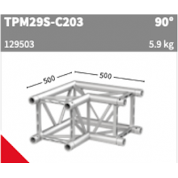TPM29S-C204 Ecke 2-Weg 120° | silber, 50cm