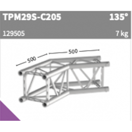 TPM29S-C205 Coin 2-voies 135° | argent, 50cm