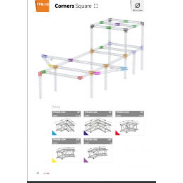 TPM29S-C317 Ecke 3-Weg T-JOINT | silber, 71cm