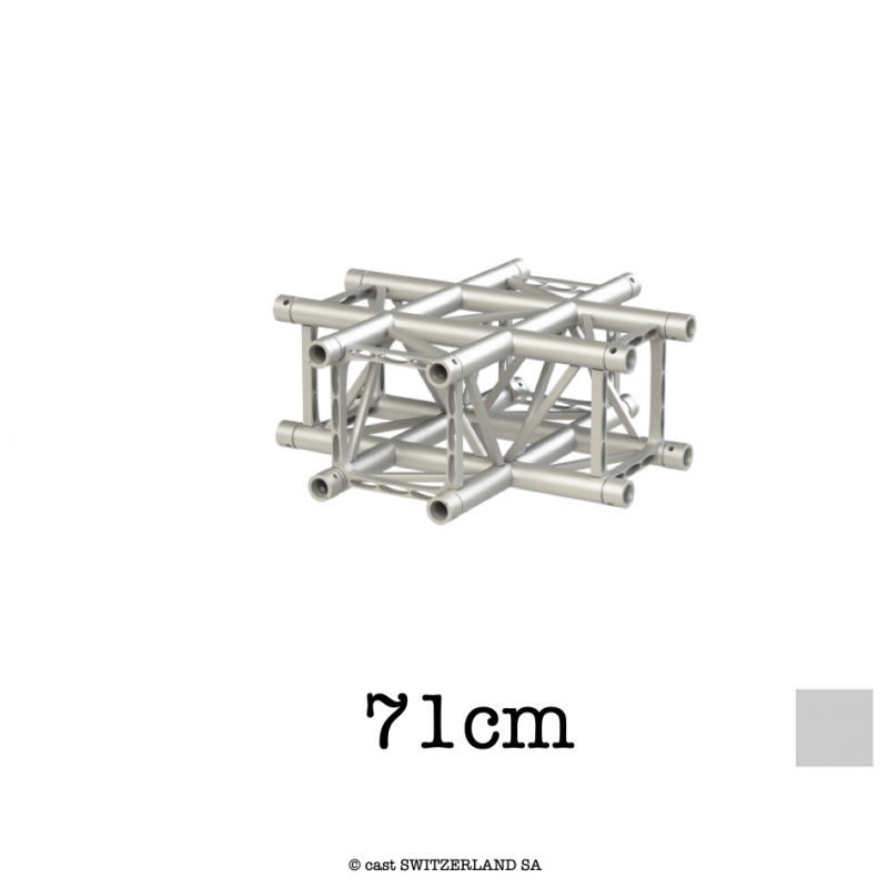 TPM29S-C416 Coin 4-voies CROSS | argent, 71cm