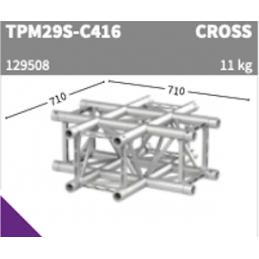 TPM29S-C416 Ecke 4-Weg CROSS | silber, 71cm