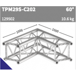 TPM29S-C202 Coin 2-voies 60° | noir, 100cm