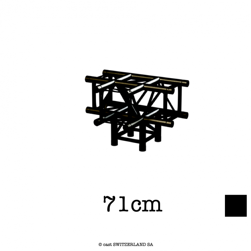 TPM29S-C420 Coin 4-voies T-JOINT + Leg | noir, 71cm