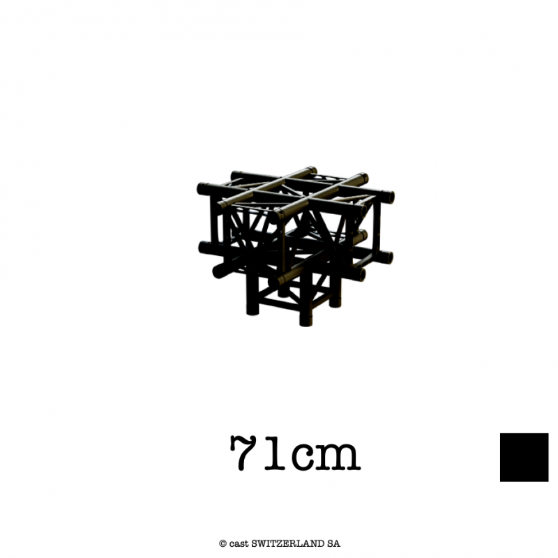 TPM29S-C524 Ecke 5-Weg CROSS + Leg | schwarz, 71cm