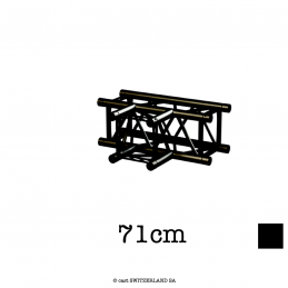 TPM29S-C317 Coin 3-voies T-JOINT | noir satiné gloss, 71cm
