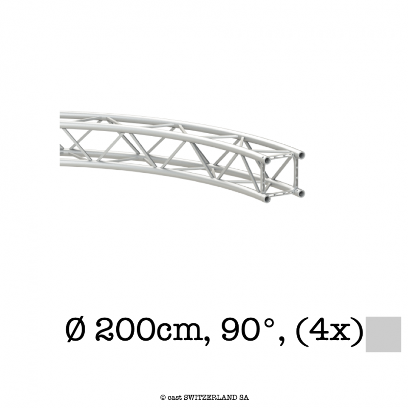 TPM29S-Circle, Ø 200cm | Segment 90° (4x) | argent