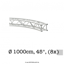 TPM29S-Circle, Ø 1000cm | Segment 45° (8x) | silber