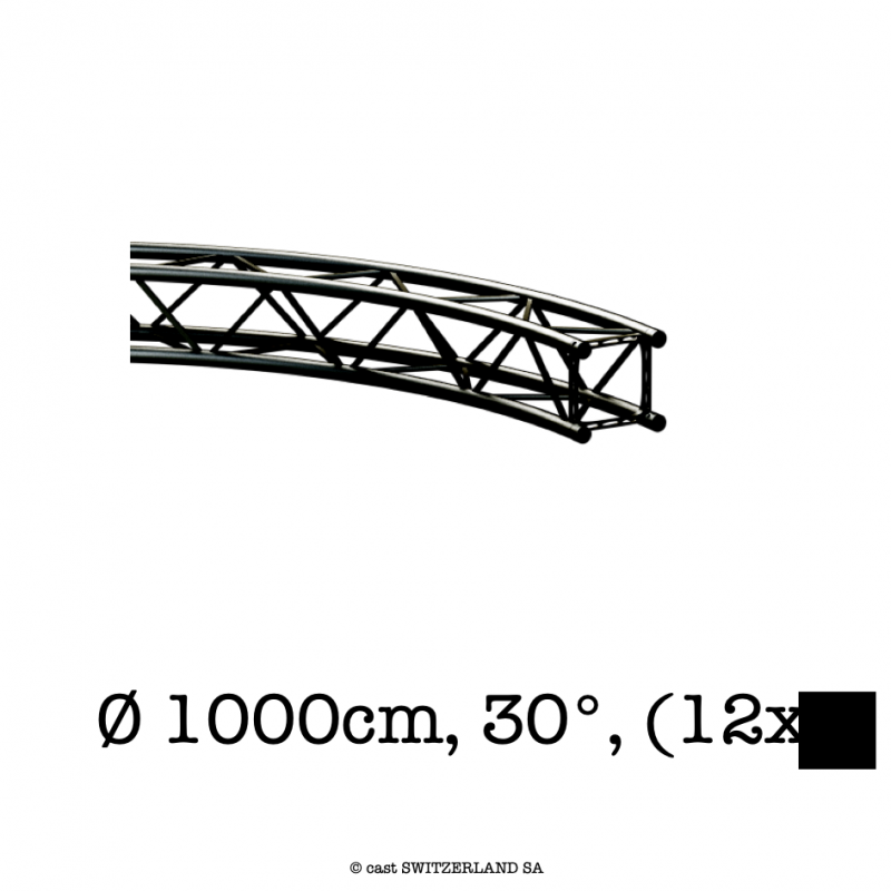 TPM29S-Circle, Ø 1000cm | Segment 30° (12x) | noir