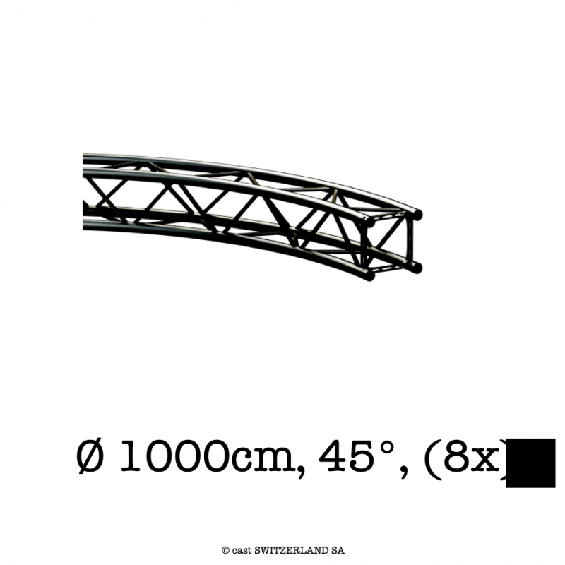 TPM29S-Circle, Ø 1000cm | Segment 45° (8x) | noir