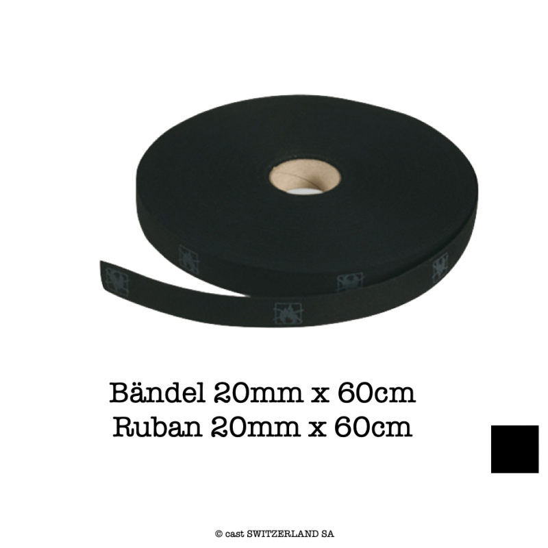 BINDEBAND Bändel 20mm x 60cm, 10kg | schwarz