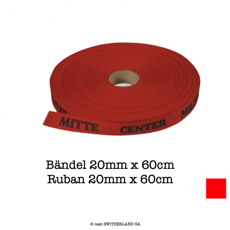 LACETTE Ruban 20mm x 60cm, 10kg | rouge