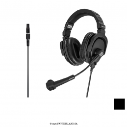 DYNAMIC DOUBLE-EAR HEADSET, 8-Pol | schwarz | VE 1