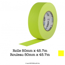 PRO-GAFF Rouleau 50mm x 45.7m | fluor. jaune