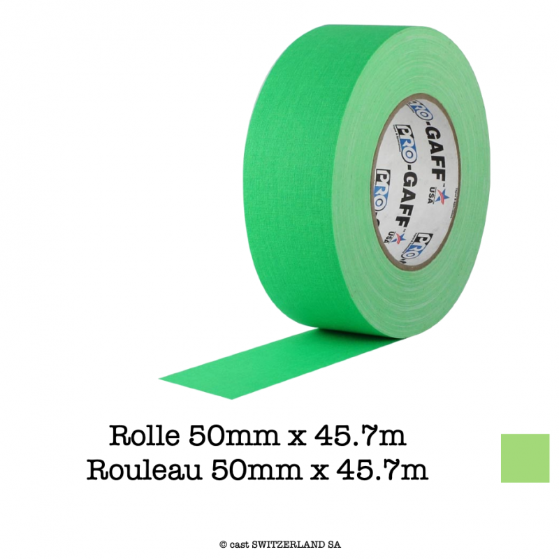 PRO-GAFF Rouleau 50mm x 45.7m | fluor. verte