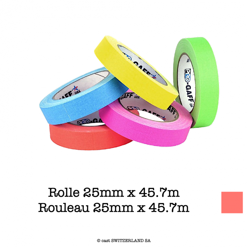 PRO-GAFF Rolle 25mm x 45.7m | fluor. pink