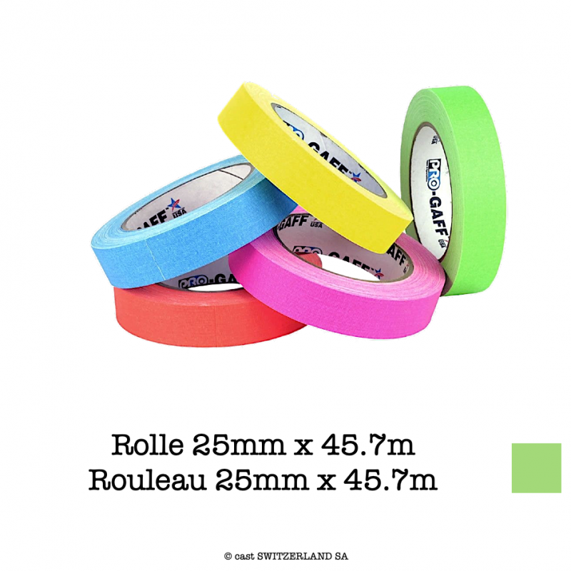 PRO-GAFF Rolle 25mm x 45.7m | fluor. grün