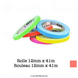 PRO-GAFF Rolle 12mm x 41m | fluor. pink