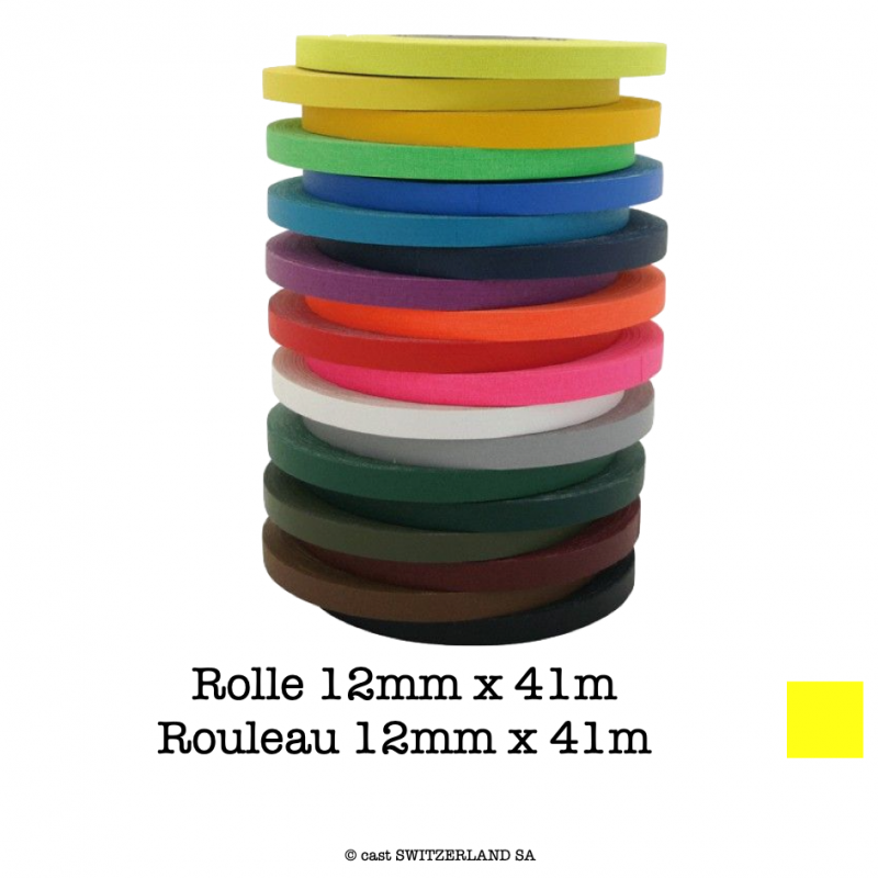 PRO-GAFF Rouleau 12mm x 41m | jaune